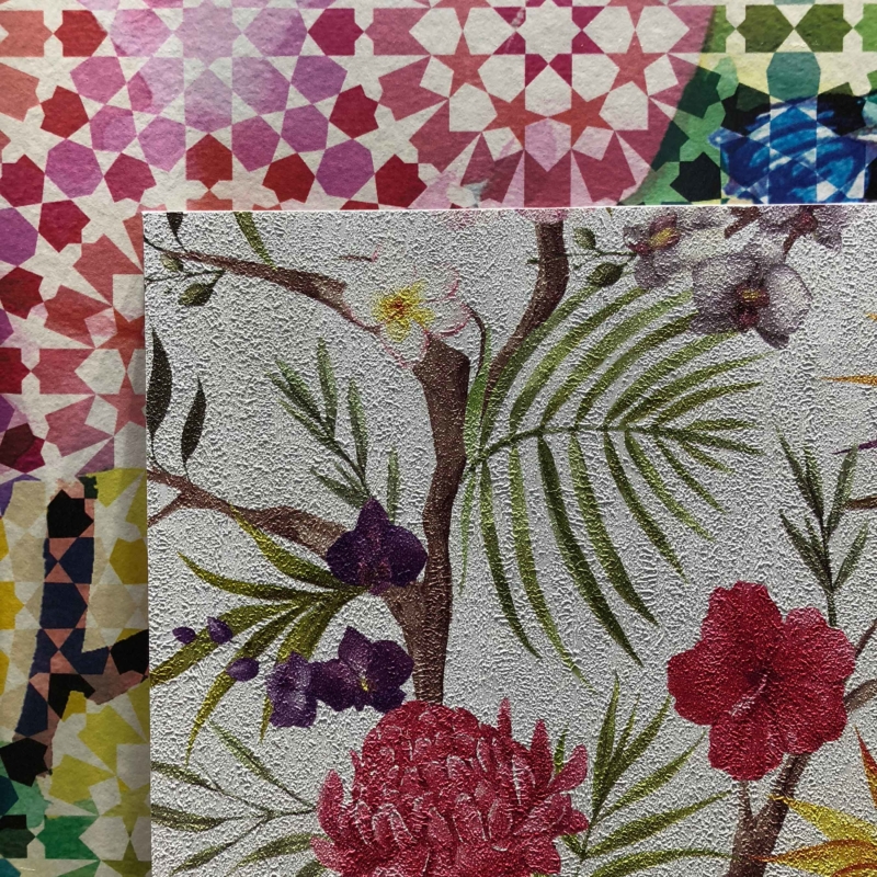 Tapeten Trends 2018, Tapeten, Mosaic Muster, Blumenmuster, Heimtextil 2018